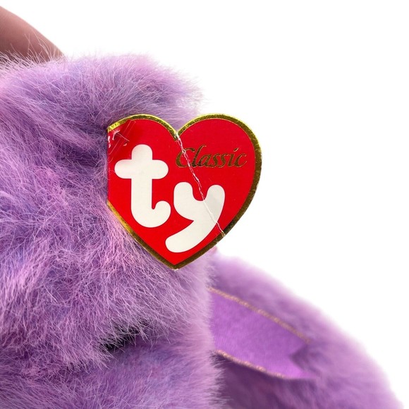 TY Beanie Classic Collection 1999 LILACBEARY The Plush Bear Stuffed Animal Toy - Picture 8 of 11